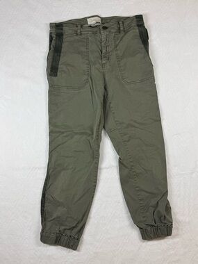 Anthropologie Women's Size 6 Pants Olive Green Utility Joggers Comfort Pockets